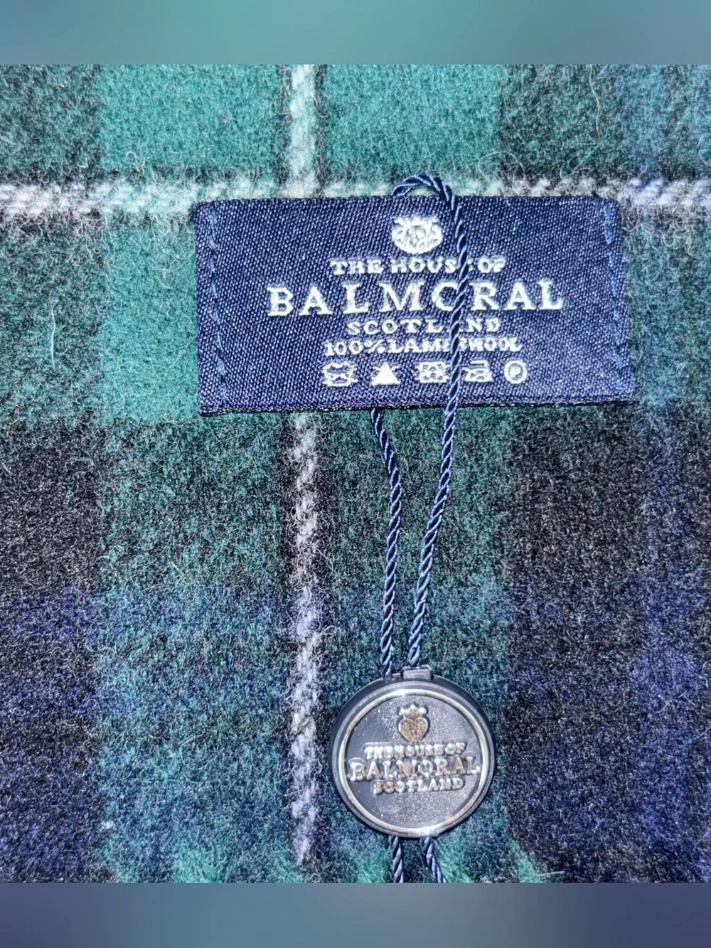 House of Balmoral Scotland Green Plaid Tartan Lambswool Scarf McKenzie NWT